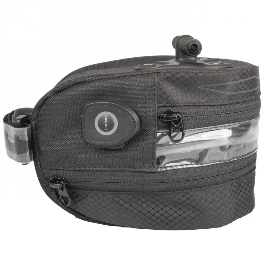 T-saddle bag m-wave tilburg l illu', size l, black, with led lighting, battery rechargeable via usd, through rv downwards - 3