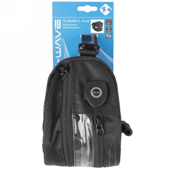 T-saddle bag m-wave tilburg l illu', size l, black, with led lighting, battery rechargeable via usd, through rv downwards - 6