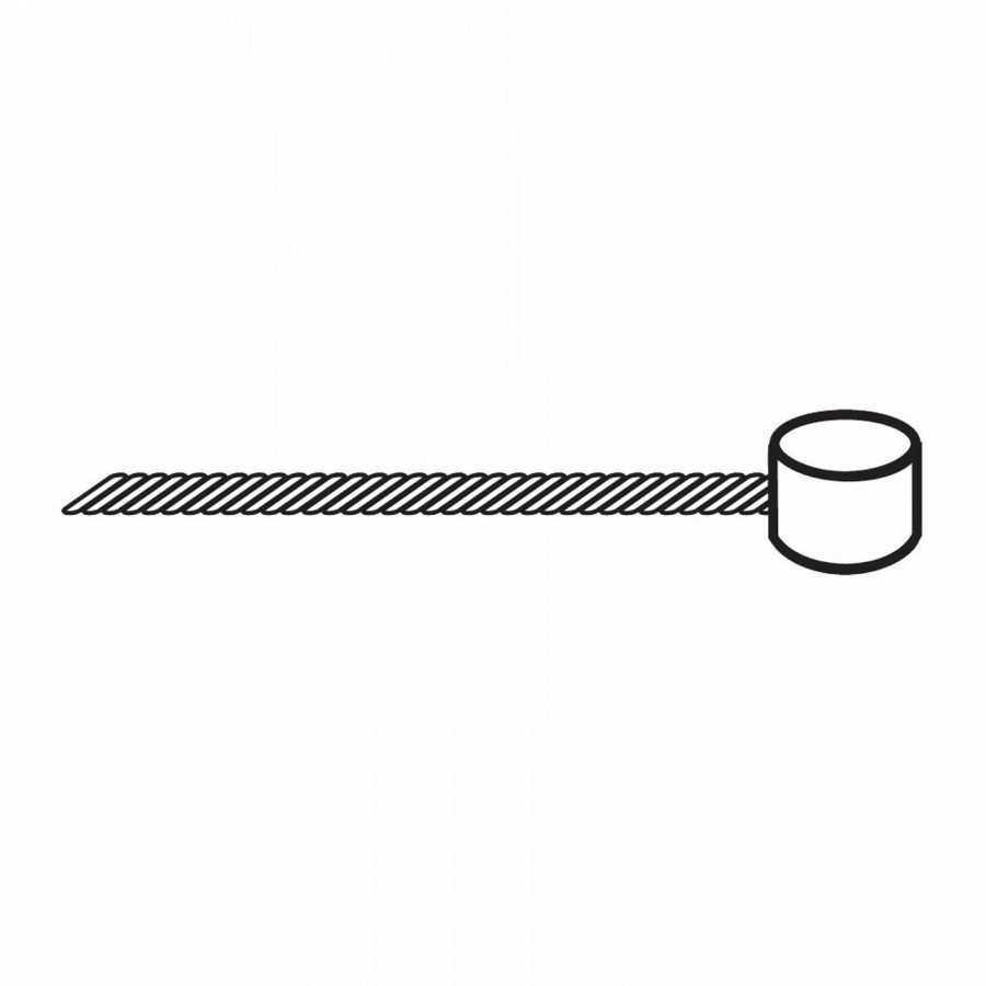 Innenzug für bremse, 1800mm, zylindernippel 7 x 6 mm, gerollt, 10 st/pe-beutel 100 stück - 2