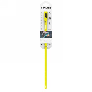 Hiplok z lok combo, antivol à câble (réutilisable) jaune, avec combinaison de 3 chiffres, 43cm, am - 3