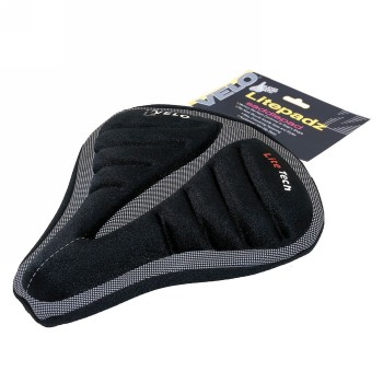 Saddle cover 'velo litetech', 260 x 235 mm, black, on eurohole card - 2