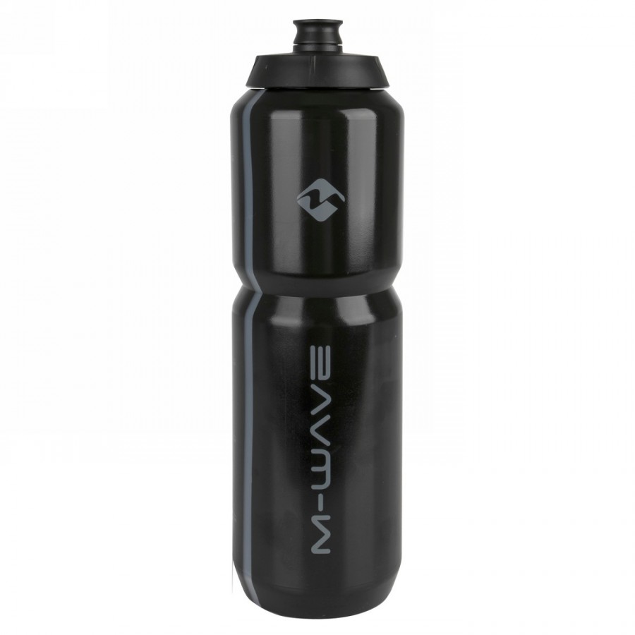 M-wave PBO 1000 water bottle, plastic, 1000 ml, black/black/black, on card - 1