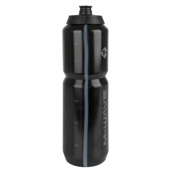 M-wave PBO 1000 water bottle, plastic, 1000 ml, black/black/black, on card - 2