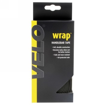 Handlebar tape, velo, black, each 2 x 160 cm x 3 cm + 9 cm x 3 cm, + handlebar plugs + adhesive tape, in velo-box - 5