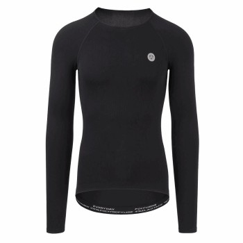 Everyday base unisex underwear black - long sleeves size xs - 1