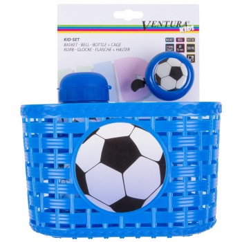 Kid-set 'football', consisting of basket 431549 + bell 420198 + water bottle 340213, on ventura card - 2