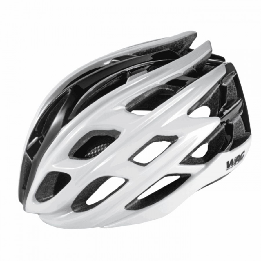 Gt3000 road-helm für erwachsene, in-mold-schale mit conehead-technologie, größe l, weiß / schwarze farbe. - 1
