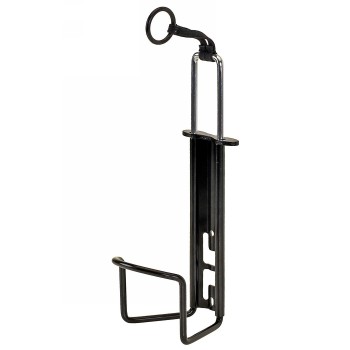 Bottle cage, aluminium, black/silver, for 1500 cc pet bottles with a diameter of approx. 88 mm, height adjustable to bottle, bla