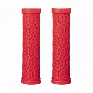 Puños de caucho rojo hilt es de 30 mm con collar de aluminio - 1