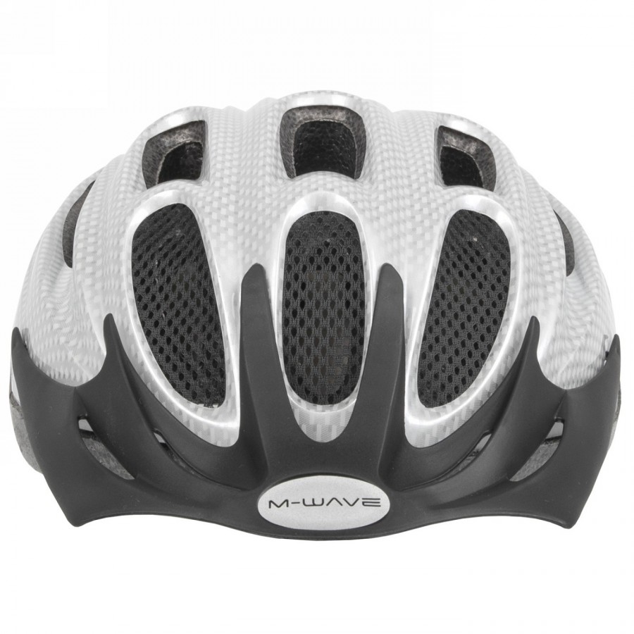 Casco para adultos/jóvenes, activo, diseño: carbono blanco, talla m 53 - 57 cm, con sistema de anillas, caja - 2