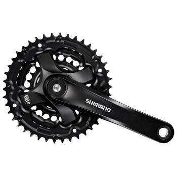 Kettenradgarnitur, shimano fc-ty501, for rear 6/7/8-speed, 170mm, 42x34x24t w/o cg, w/o crank fixing bolt, black, bulk - 1