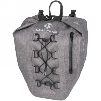 Waterproof carrier bag suburban carry, made of nylon tpu, grey mottled with reflective print - 1