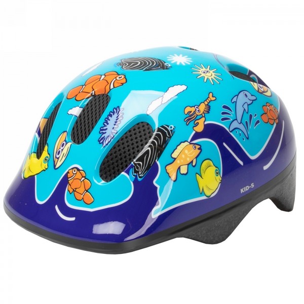 casque enfant kid-s, design : sea land, taille s 52 - 57 cm, boîte - 1