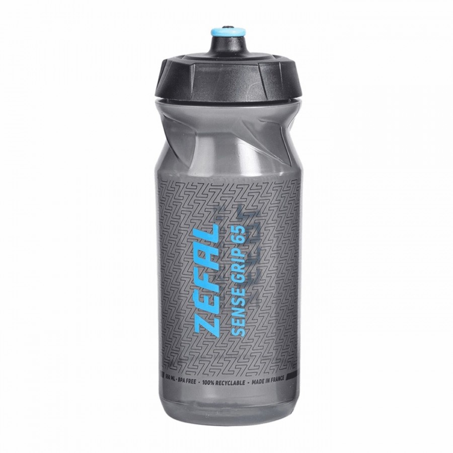 Botella de agua zefal sense grip 650 ml negro/azul - 1