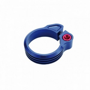Anodized seatpost clamp diameter: 34.9mm in blue aluminum - 1