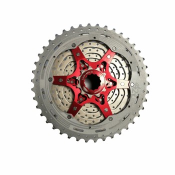 Mtb cassette 11s x 11/42 teeth in silver aluminum - shiman body - 1