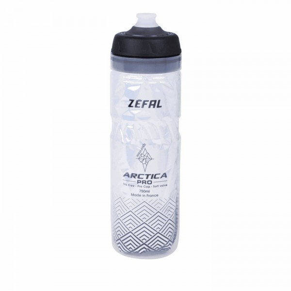 Arctica pro botella de agua termal 750ml plata/negro - 1