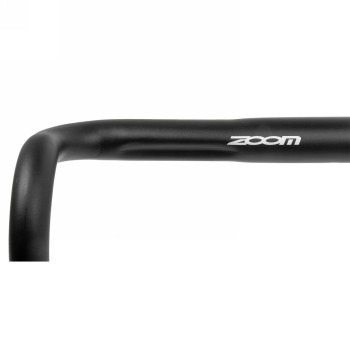 cintre de course zoom compact, alu, pour serrage 31.8 mm, largeur 420 mm (milieu-milieu), reach 75 mm, drop 128 mm, noir mat - 4