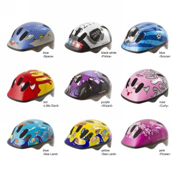 Toddler helmet kid-x-s, design: frog (red), size xs 46 - 52 cm, box - 6