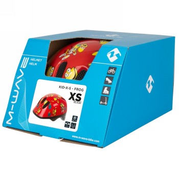 Casco infantil kid-x-s, diseño: rana (rojo), talla xs 46 - 52 cm, caja - 7