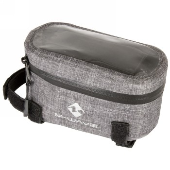 Borsa impermeabile top tube top suburbana, in nylon tpu, grigio screziato con stampa riflettente - 1 - Borse e bauletti - 088753