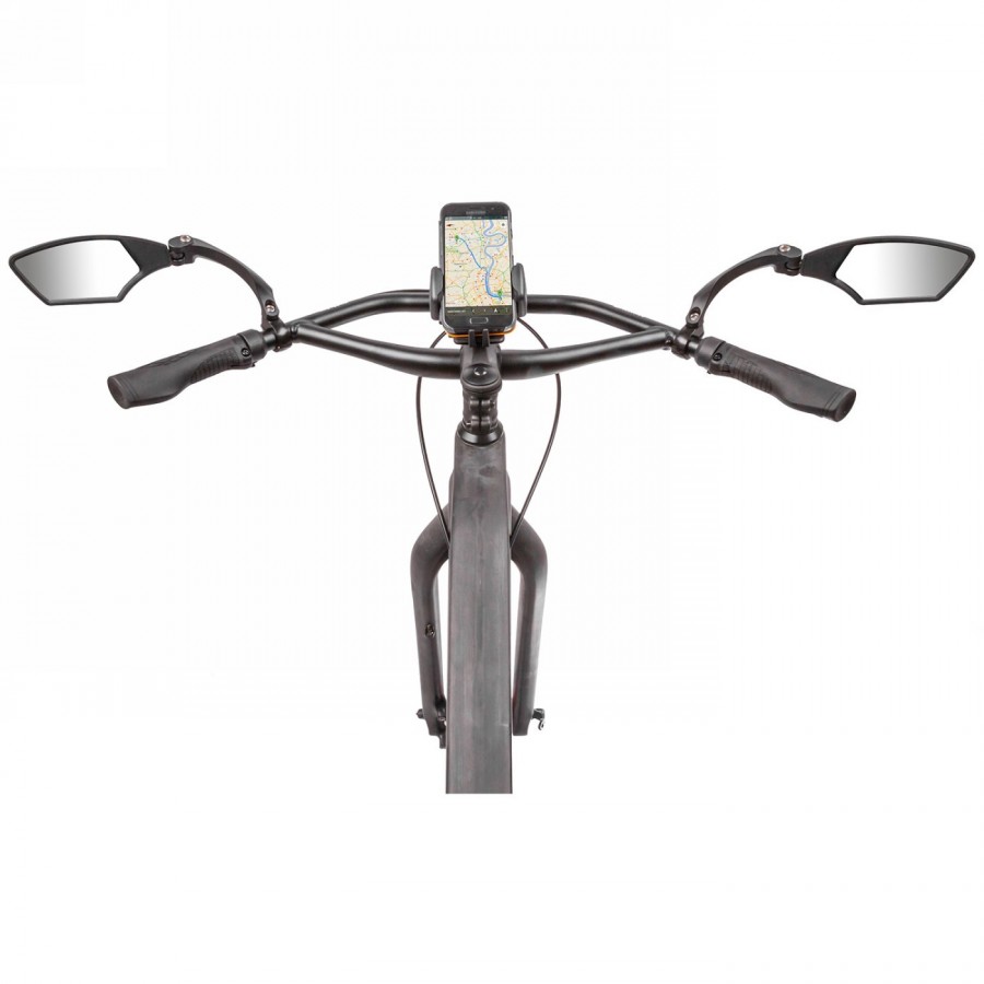 miroir vélo m-wave, pour montage sur guidon (seulement à gauche), collier aluminium 22.2 mm, emballage am - 2