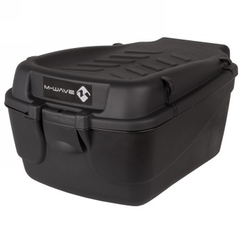 Bicycle box/topcase 'm-wave', made of plastic, black, for mounting on the luggage rack, 18 l - 1