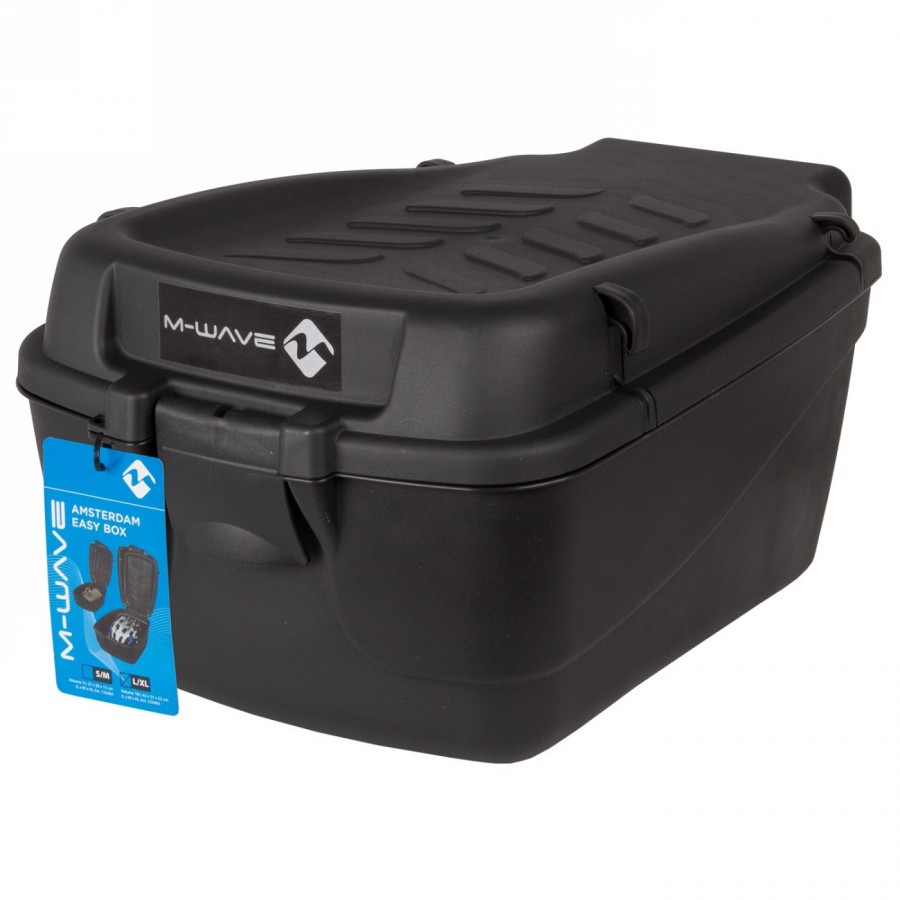 Bicycle box/topcase 'm-wave', made of plastic, black, for mounting on the luggage rack, 18 l - 4