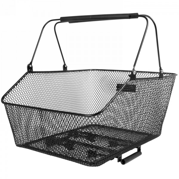 Panier en fil métallique ba-rm clamp l, biseauté, pour l'arrière, 45.5 x 29.5 x 21/13 cm (l x l x h), noir, avec pince, avec 2 p