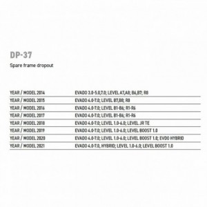 Hanger dropout for kross dp-37 aluminum derailleur - 2