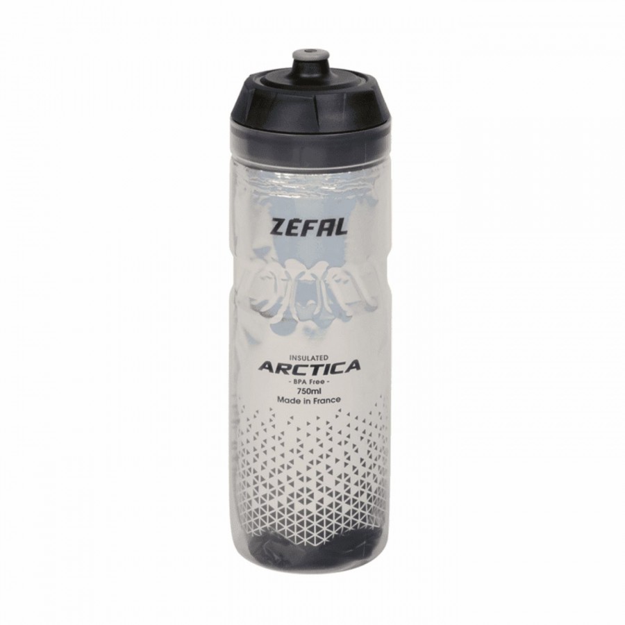 Botella de agua zefal thermal arctica 75 gris-negro 750 - 1