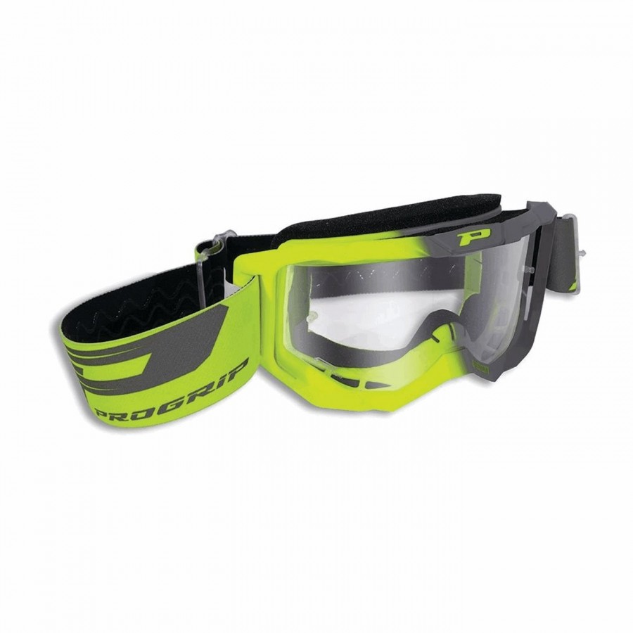 Progrip 3300 gelb/graue schutzbrille mit klarer linse - 1