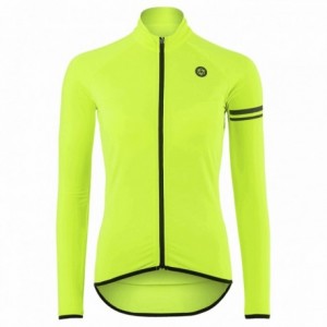 Maillot thermo sport femme jaune fluo - manches longues taille xs - 1