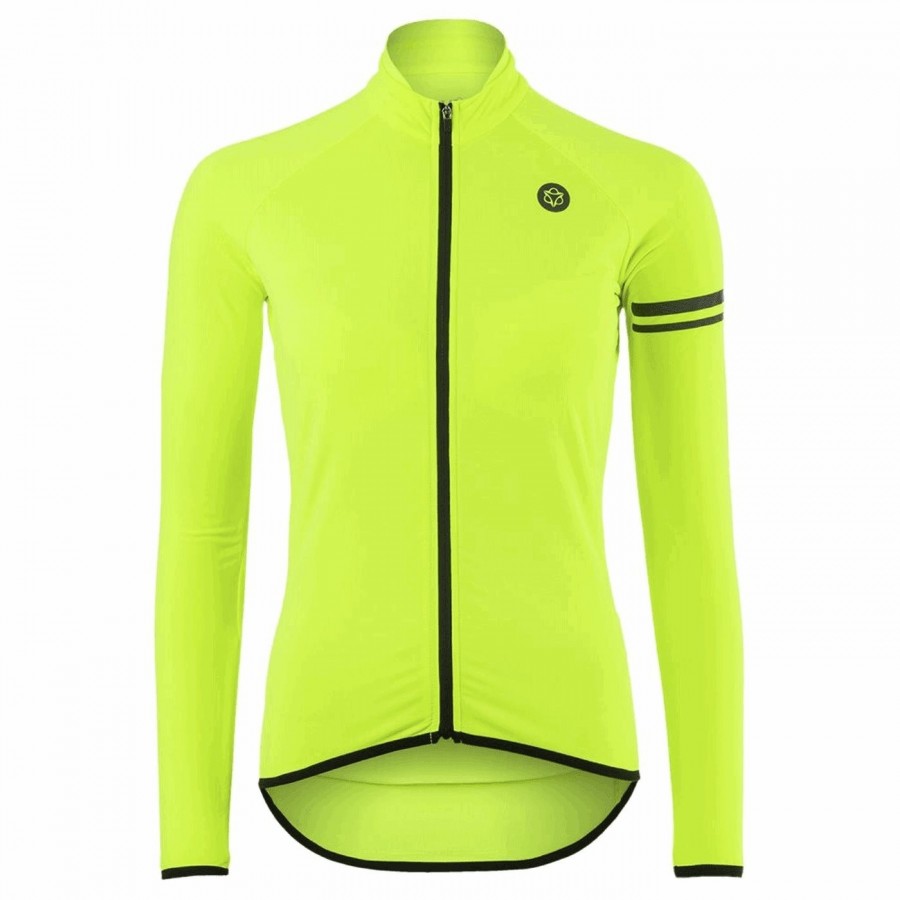 Thermo sport damen-trikot in fluo-gelb – lange ärmel, größe xs - 1