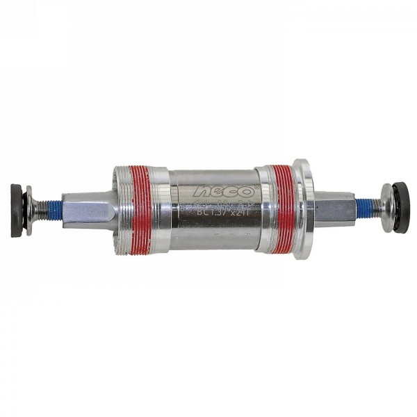 Compact bottom bracket neco for shimano tool, 119/27 mm, with aluminium shells, silver axle, bsa, jis, ek - 1