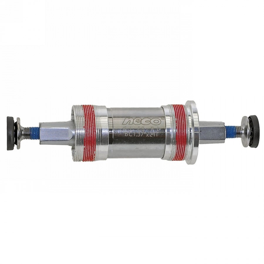 Compact bottom bracket neco for shimano tool, 119/27 mm, with aluminium shells, silver axle, bsa, jis, ek - 1