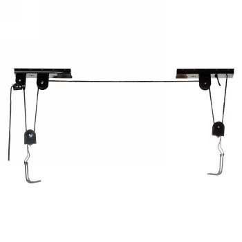 Bicycle lift, black, with rubber-covered mounting hooks to protect the bicycle from scratching, up to 4 m height, 20 - 1