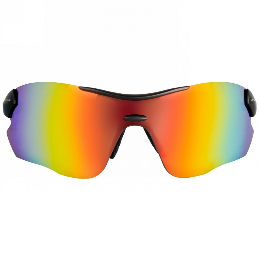 Sunglasses, m-wave, black, with dark anti-reflective lenses, with replacement lenses (clear, orange, iridium), ec - 5