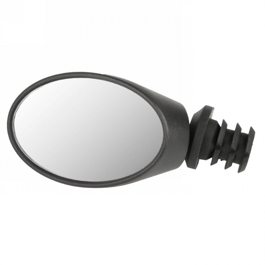 Mini bicycle mirror m-wave 'spy oval', 3d adjustable, black, with 2 holders for different handlebar diameters, on m-wave - 1