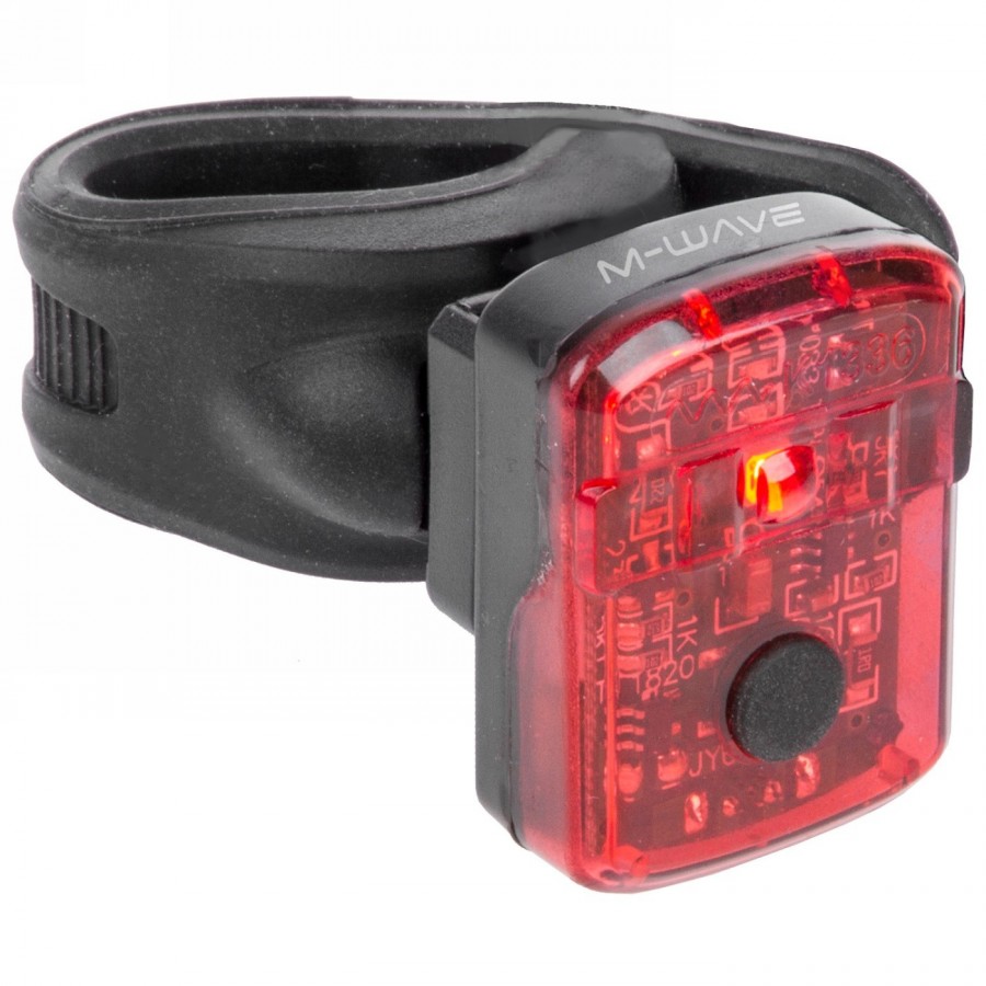 Usb taillight helios k 1.1 usb sl, m-wave, 1 red led, with holder, with micro usb charging cable, with german mark of conformity