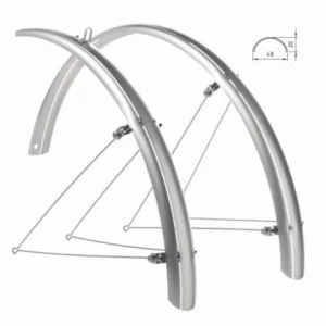 Fenders 28 "width 48mm, silver cristina clamps - 1