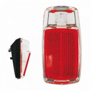 Battery rear light 40x75mm with 1 red led - 1
