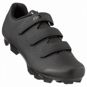 Chaussures vtt m410 unisexe noir - semelle nylon et fermeture velcro taille 41 - 1