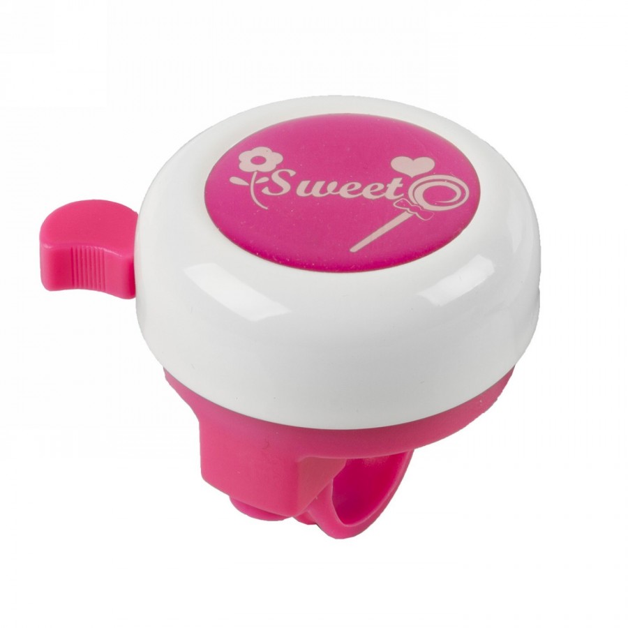 Bell set, steel lid, plastic base with 2 screws, with 3-d sticker, individually on m-wave card, assorted colours, 6 - 4