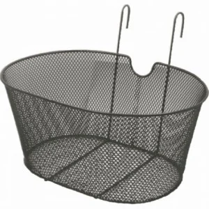 Oval basket in iron with hooks - 1