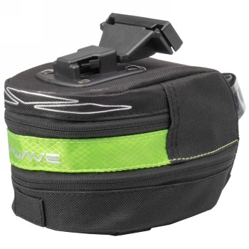 Borsa da sella a clip 'm-wave tilburg l', verde, taglia l, estensibile verso il basso con il camper, con supporto per luce poste