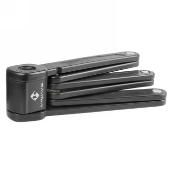 Folding lock m-wave, folded with holder 195 x 72 x 50 mm, length 875 mm, black, 2 keys, blister packed - 1