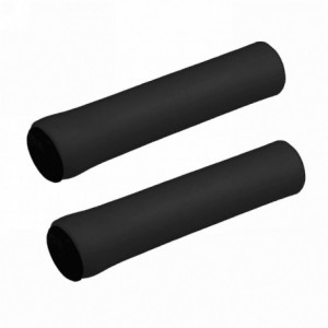 Black silicone mtb grips 130mm - 1