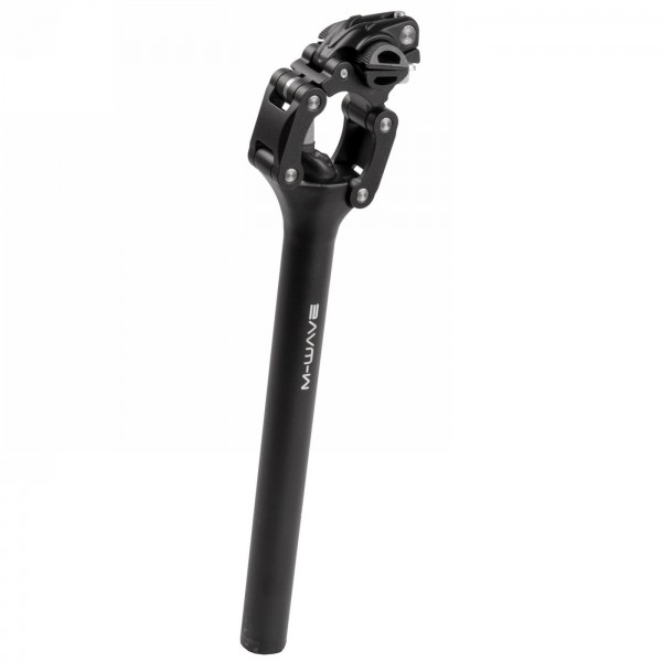 Parallelogram seat post m-wave, 27.2 mm x 350 mm, matt black, travel 20mm, on m-wave card - 1