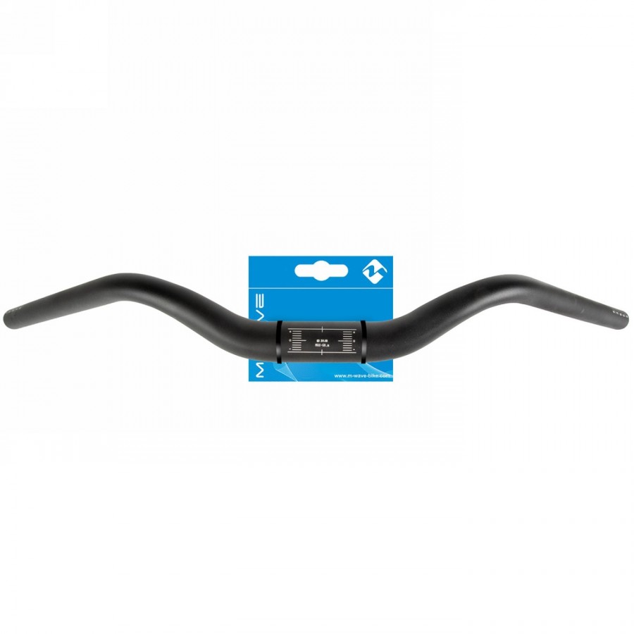 E-trekking handlebar hb-c2.1 m-wave, aluminium, 640 mm, rise 38 mm, black, on m-wave card - 2